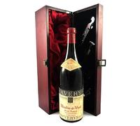 Moulin a Vent 'Grand Reserve' 1961 Averys (Red wine) vintage wine in a silk lined wooden box with four wine accessories, 1 x 750ml