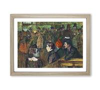 Moulin De La Galette Vol.1 By Henri De Toulouse Lautrec Classic Painting Framed Print | A3 Oak Framed Wall Art | Ready to Hang | Classic Historical Picture | Living Room Bedroom Lounge Office