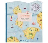 Moulin Roty Explorer Theme Coloring Book with 195 Stickers, Creative Activity Book for Kids & Adults, Discover World Cultures, Educational, Perfect Teens Travel Essential