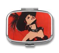 Moulin Rouge Ball Paris France Pin Up Travel Pill Box Portable Pill Organizer Medical Box Pill Case Pill Container for Men Women