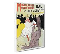 Moulin Rouge La Goulue Vol.2 By Henri De Toulouse-Lautrec Canvas Print | Gallery Wrapped 30mm Frame Wall Art | 30x20 inches | Ready to Hang | Impressionist Picture | Living Room Bedroom Lounge Office