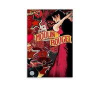 Moulin Rouge Poster Wall Art Canvas Cover Aesthetic Vintage Poster Decorative Painting for Living Room Bed Room 12x18inch(30x45cm) Unframe-style