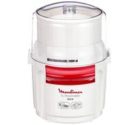 Moulinex AD5601 Moulinette Chopper, 800 W, Chopping, Mixing and Short, System 1-2 - 3 Quick Operation, Stainless Steel Blade, White and Red, Black