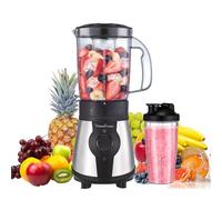 Moulinex Blend&Go Portable Blender with Travel Bottle, 750 ml, 300W Power, Compact and Easy to Clean Design, Stainless Steel Blenders, Easy to Use Mini Smoothie Blender, LM1B1D