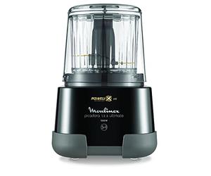 Moulinex DP8108 Ultimate Power Grinder, Power Grinder, Titanium Blades, Powelix Life Technology, 1000 W, Capacity up to 550 ml, 5-in-1 Functions - Black