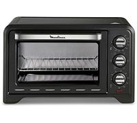 Moulinex Electric oven 19 L, Compact, rotating heat, 6 cooking modes, Adjustable thermostat up to 240 °C, Timer 120 min, Reversible grill, French fries drier, Optimo black OX444810