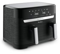 Moulinex Friteuse sans huile, Capacité 8,3 L, Jusqu'à 8 personnes, 7 programmes automatiques, Ecran tactile digital, Économie d'énergie, Air Fryer, Application dédiée, Easy Fry Dual EZ901820