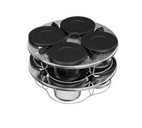 Moulinex Set of 8 stackable verrines, Cookeo, Lids, Starters, Yogurts and desserts, XA6140E0