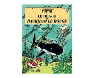 Moulinsart Tintin Poster - Le Tresor de Rackham le Rouge, 27.5 x 19.7 inches, Paper, Matte Finish, Unframed, Living Room Decor