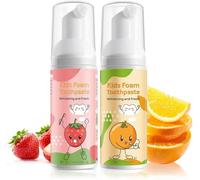 Moulis Foam Toothpaste Kids,Children Whitening Low Fluoride Toothpaste with Natural Formula to Reduce Plaque,Toddler Foaming Toothpaste for U Shaped & Electric Toothbrush Ages 3 and Up