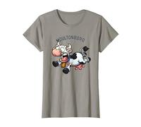 Moultonboro, New Hampshire Crazy Cow T-Shirt, Women, Slate Grey, Large