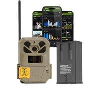 Moultrie Edge 2 Pro Cellular Trail Camera - Auto Connect Nationwide 4G LTE - On Demand 40MP Photo - 1440P Video with HD Audio - Ai False Trigger Elimination - 100 Ft Detection Range - No-Glow Flash