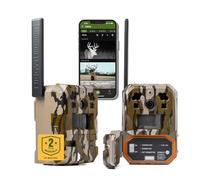 Moultrie Mobile Edge Pro Cellular Trail Camera - 2 Pack - Auto Connect, Nationwide Coverage, False Trigger Elimination Tech,1080p Video with HD Audio, 100ft Detection Range