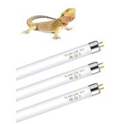 MouMouPurr 3 Pack T5 10.0 UVB Reptile Light Bulb 24W 22 Inch, T5 24W Fluorescent Tube Lamps, CFL Bulbs, G5 2-Pin Base Fittings for Emergency and Strip Lights for Desert & Tropical Reptiles