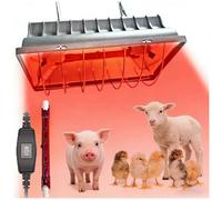 MouMouPurr Poultry Heat Lamp 250W with Dimmable High/Low Switch, Adjustable Chicken Brooder Heater, Waterproof Infrared Heat Lamp for Chicks, Ducklings, Puppies, Piglets, Rabbits and Livestock