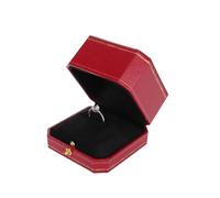 MOUMOUTEN 1 PCS Velvet Ring Box for Engagement Ring, Single Velvet Ring Gift Box Classic Jewelry Box Elegant Earring Case(Red)