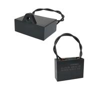 MOUMOUTEN 2Pcs CBB61 Staring Capacitor, 4uF/500V Ceiling Fan Motor Starting and Run Capacitor with 2 Wires for Ceiling Fans, Exhaust Fans, Range Hoods