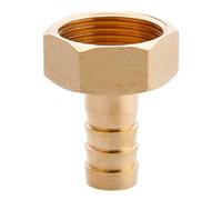 MOUMOUTEN Brass 1" Hose Barb Fitting, Female Thread Metals Splicer Mender Barb Splicer Mender Joiner Hose Fitting Adapter Connector for Air Water Oil（16MM Thick）