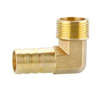 MOUMOUTEN Brass 3/4" Hose Barb Elbow 90 Degree L Right Angle Barbed Fitting, Male Thread Barb Splicer Mender Joiner Hose Fitting Adapter Connector for Air Water Oil (19MM)