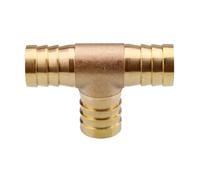 MOUMOUTEN Brass Hose Barb T Fittings, 3 Way Union Barb Tee Fitting Barb Splicer Mender Joiner Hose Fitting Adapter Connector for Air Water Oil（19MM）