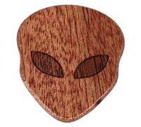 MOUMOUTEN Cool Skull Guitar Pick, Solid Wood, Unique Halloween Design, Musical Instrument Accessory for Acoustic and Electric Guitars (Type A(sapele))