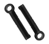 MOUMOUTEN M5*20mm Lifting Ring Eye Bolt, 20pcs Black Carbon Steel Screw Finish, Full Threaded Bolts for Rope Connection, Warehouse, Workshop, Port