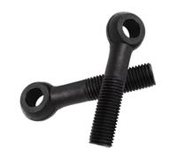 MOUMOUTEN M8*60mm Lifting Ring Eye Bolt, 20pcs Black Carbon Steel Screw Finish, Half Threaded Bolts for Rope Connection, Warehouse, Workshop, Port