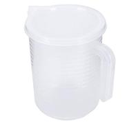 MOUMOUTEN Measuring Cup, 1000ml Clear Plastic Measuring Cup with Lid, Visible Milk Cup Scale Measuring Jug with Handle for Home Kitchen Baking Coffee Drinks(1000ML)