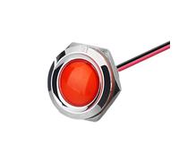 MOUMOUTEN Metal Indicator Lights, Waterproof Signal Lamp Led Indicator Light 25mm Ac/Dc 5-24v (RED)