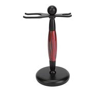 MOUMOUTEN Modern Shaver and Brush Stand, Grooming Tool Holder for Bathroom Countertop, Chrome Plated Organizer for Men's Shaving Essentials