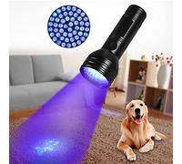 MOUMOUTEN Pet Urine Detector Light, Handheld Black Light Flashlight with 51 LEDs, Portable Dog Cat Urine Finder for Carpet & Furniture