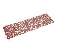 MOUMOUTEN Rectangle Shape Table Mat, 7 Colors Tablecloth Runner, Rectangular Felt Tablecloth Hollow Placemat for Household Decorations and Dining Ornament 102 X 29cm(Light coffee)