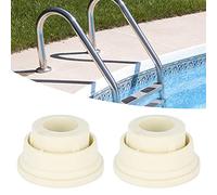 MOUMOUTEN Rubber Pool Ladder Bumper for Swimming Pool Ladder | 2 x Shockproof Accessories, Protects the Pool Wall from Scaled Shots White