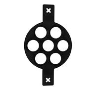 MOUMOUTEN Silicone Pancake Molds, Non-Stick Kitchen Baking Tool Egg Bites Mold with Handles DIY and with 7 Holes Baking Tools for Frying Pan