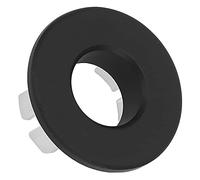 MOUMOUTEN Sink Hole Circular, Brass Sink Overflow Ring, Round Basin Overflow Trim, Drain Cap Cover Insert in Hole, for Bath Kitchen (Black)