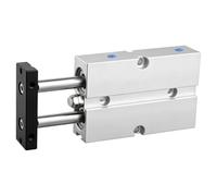 MOUMOUTEN TN10x35S Double Rod Air Cylinder 10mm Bore 35mm Stroke | M5 Port Aluminum Alloy Dual Shaft Double Action Pneumatic Cylinder for Industrial Automation