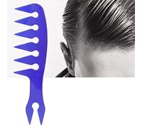 MOUMOUTEN Wide Comb, Men's Hairdressing Styling Comb For Women Reduces Breakage Of Long Wet Or Curly Hair (Bright Blue)