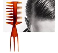 MOUMOUTEN Wide Comb, Men's Hairdressing Styling Comb For Women Reduces Breakage Of Long Wet Or Curly Hair (Amber)