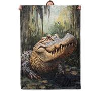 Mounidso Alligator Blanket, Alligator Themed Flannel Blanket Gifts for Women, Soft Warm Lightweight Blankets for Living Room Home Travel Decor 50" x 60"