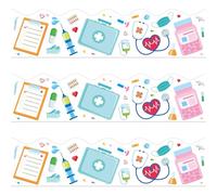 MOUNMDA 72 Feet Healthcare Workers Nurse Bulletin Board Borders for Doctor Appreciation Week Nurse Day Party Decoration Medical Nursing Nurse Graduation School Classroom Hospital Bulletin Board Decor