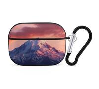 Mount at Sunset AirPod Pro Case, Anti Scratch Hard PC Cover with Keychain, AirPod Pro 2nd/1st Case Accessories for Women Men, Black-Style