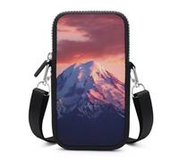 Mount at Sunset Cell Phone Bag with Detachable Strap, Aesthetic Mini Sling Bag Small Crossbody Bag for Phone