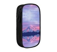 Mount at Sunset Print Pencil Case Coin Key Card Bag Purse Large Pen Pouch for Kids Boys School Office