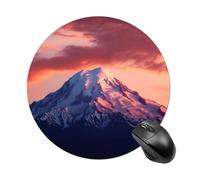 Mount at Sunset Round Mouse Pad 7.8 Inch, Portable Gaming Mouse Mat with Non-Slip Rubber Base & Smooth Surface, Waterproof Mousepad for PC, Laptop, Computer, Office, Home