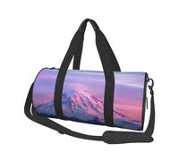 Mount at Sunset Travel Duffel Bag for Women Men,Print Polyester Tote Round Luggage Bag with Shoulder Strap
