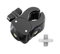 Mount Bracket for Securing Accessories to 37mm Thick Objects 1/4 Inch Screw Port for Tripod Camera Mounts on Motorcycles Double Female Screw