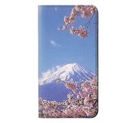 Mount Cherry Blossom PU Leather Flip Case Cover For iPhone 17