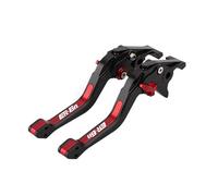 Mount Clamp Riser Motorcycle Accessories 3D CNC Adjustable Brake Clutch Lever For ER-6N 2006 2007 2008 Motorcycle Handle Risers(Black Red)