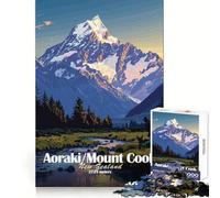 Mount Cook, New Zealand 1000 Piece Puzzle For Teenagers Logic Exercise Precise Joint Family Fun Xmas Gift (38x26cm)