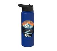 Mount Denali Majestic Snow-Capped Peak Stainless Steel Insulated Water Bottle